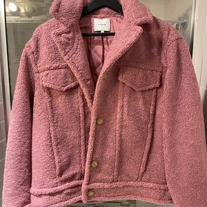 Vince Mauve Teddy Sherpa Jacket